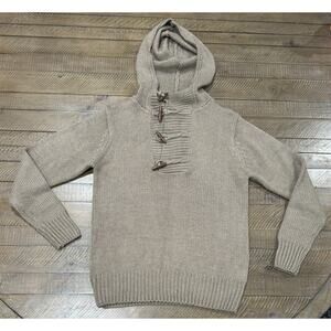 True Rock Light Brown - Toggle Button Tight Knit Sweater - Women’s Size S